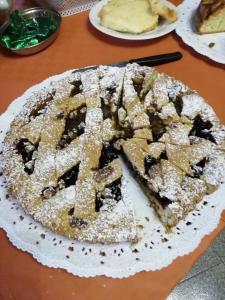 a piece of cake on a white plate at B&B Sant'Eufemia in Lamezia Terme
