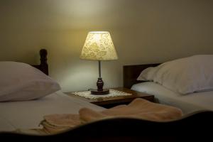 Posteľ alebo postele v izbe v ubytovaní Vacation house near sea & beaches with HEATED POOL & BBQ