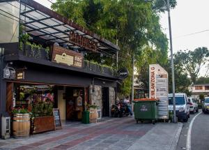 a building on the side of a street at escalinata in Manizales