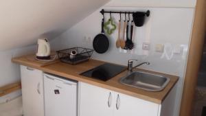 Kuchyň nebo kuchyňský kout v ubytování Apartment Gliha
