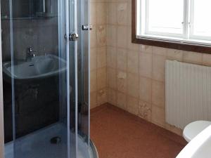 a bathroom with a shower and a sink at 6 person holiday home in Berga in Berga +21 photos