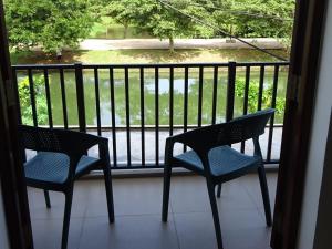 Balkón nebo terasa v ubytování Water Park Residencies