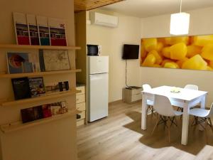 A kitchen or kitchenette at DÚPLEX Acollidor al Centre de Vic APTGARBI