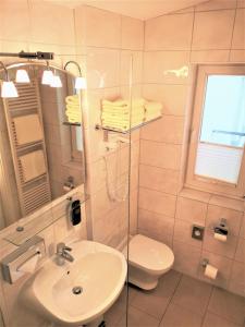 Koupelna v ubytování Hotel Villa Meeresgruss