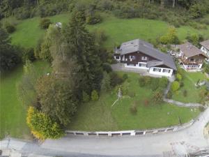 una vista aérea de una casa en una colina en Apartment Goldrose by Interhome en Zweisimmen