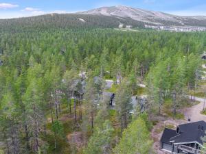 an aerial view of a house in a forest at Holiday Home Ylläsmaisema 2 by Interhome in Ylläsjärvi