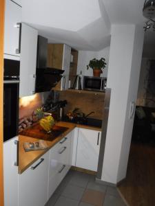 Kuchyň nebo kuchyňský kout v ubytování Ferienwohnung Mondfänger