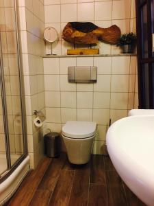 Bathroom sa Gästehaus Sellemols Ferienwohnung Tabakbauer