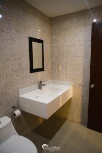 Koupelna v ubytování Hotel Villamar