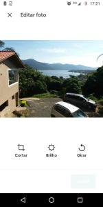 a picture of a house and a picture of a car at Casa Barra da lagoa/ Mole in Florianópolis