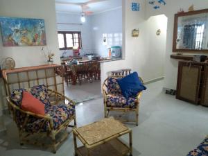 Et opholdsområde på Casa Frente MAR PISCINA