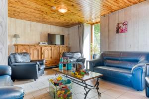 Χώρος καθιστικού στο Le Château-Ferme de Laval : La Grange