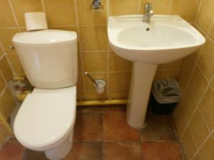 La salle de bains est pourvue de toilettes et d'un lavabo. dans l'établissement Little Palace, à Toulon
