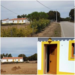 kolaż dwóch zdjęć domu w obiekcie Montes Galegos w Aljezur