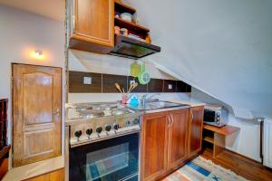 Kuhinja oz. manjša kuhinja v nastanitvi Villa Ruža Apartments
