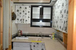 a kitchen with a sink and a window at Ozturk Apart in Uzungöl +46 photos