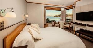 Postel nebo postele na pokoji v ubytování Hotel Elun, la mejor vista