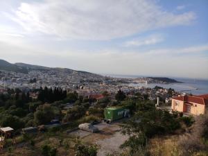 a view of a city from a hill at Studio Mytilene View in Mytilini