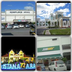 un grupo de cuatro fotos de diferentes edificios en Inapan desa bukit papan, en Kuala Perlis