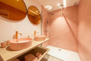 Koupelna v ubytování Boutique Hotel Die Swaene