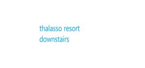 a sign that reads haleosos textbook downwards at Thalassoresort DOWNSTAIRS in Matala
