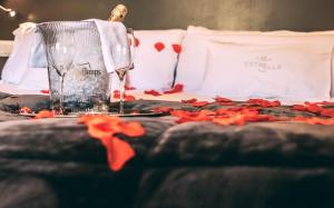Cama o camas de una habitación en Hotel Hostal Estrella