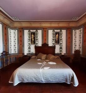 Postel nebo postele na pokoji v ubytování Hotel Rural El Perdigón