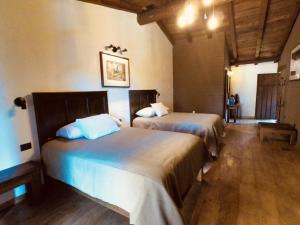a bedroom with two beds in a room at Hotel La Casa de Maty in Tapalpa