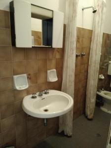 Koupelna v ubytování Hotel Niagara