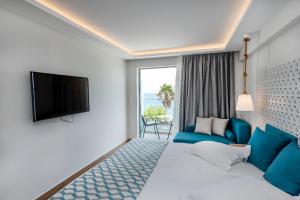 TV a/nebo společenská místnost v ubytování Triton Boutique Hotel