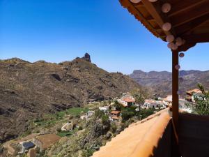 a view of the mountains from a house at Vivienda Vacacional La Portada in Tejeda