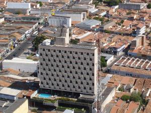 an overhead view of a building in a city at Panorama Hotel in Juazeiro do Norte