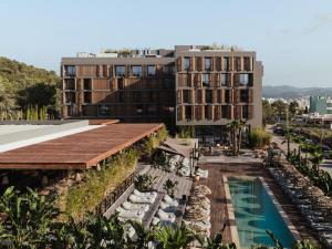 an aerial view of a resort with a swimming pool at OKU Ibiza in San Antonio