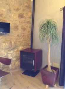 A television and/or entertainment centre at La Cabaña de Bernardina