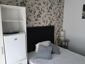 Posteľ alebo postele v izbe v ubytovaní Szalay Villa