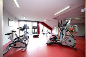 Fitness centrum a/nebo fitness zařízení v ubytování Hotel S-centrum