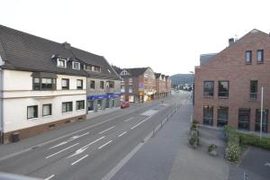 a view of a street with buildings and a road at Kaiserliche Hofpost in Schleiden