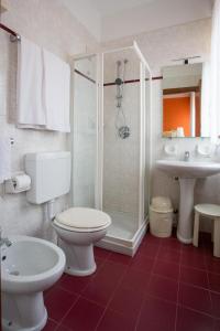 Koupelna v ubytování Hotel Benacus