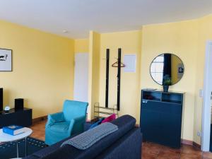 Ein Sitzbereich in der Unterkunft Villa Sanddorn