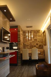 Kuchyň nebo kuchyňský kout v ubytování Design-Appartement Jochberg