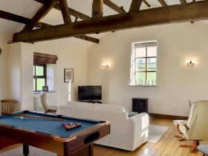 A pool table at The Barn 