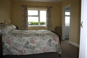 1 dormitorio con cama y ventana en Carrowbruagh en Limavady