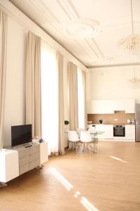 Televízia a/alebo spoločenská miestnosť v ubytovaní Luxury Design City centre Apartment