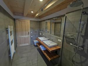 Koupelna v ubytování Berghütte Murmele