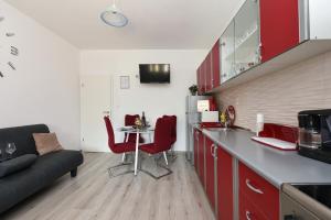 Kuchyň nebo kuchyňský kout v ubytování Apartmani Damant