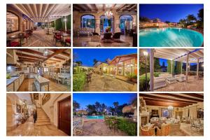 a collage of photos of a house with a pool at Agroturismo Sa Vinya des Convent in Inca