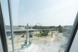a view of a city from a window at Yourapartment Prater in Vienna