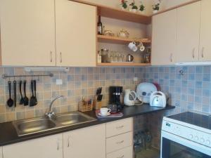 A kitchen or kitchenette at Pine Trees and Sea View Houses in Hydra - Daphne, Chloe, Myrto, Eleni