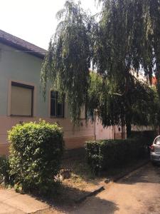 a house with a car parked in front of it at Stella Vendégház in Debrecen