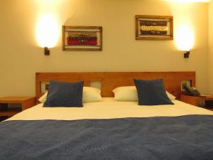Ein Bett oder Betten in einem Zimmer der Unterkunft Hotel Pucón Indómito
